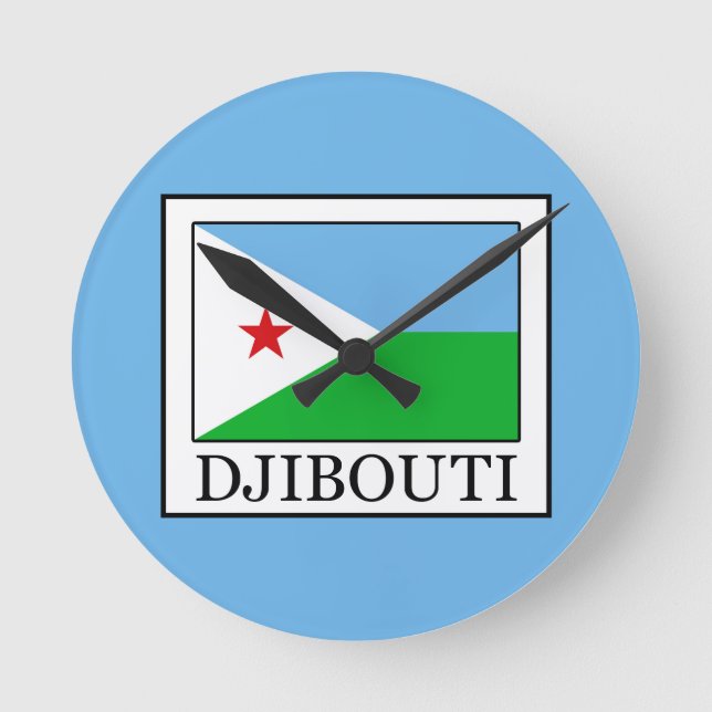 Djibouti Round Clock (Front)