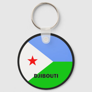 Djibouti Roundel quality Flag Keychain