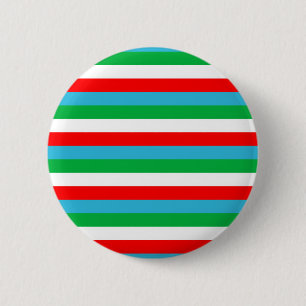 Djibouti Uzbekistan Equatorial Guinea flag stripes 2 Inch Round Button