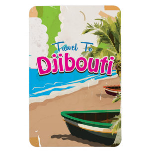 Djibouti vintage travel poster magnet