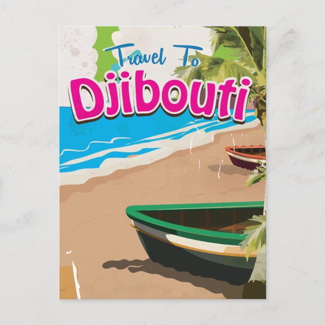 Djibouti vintage travel poster postcard (Front)
