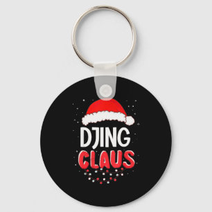 Djing Santa Claus Christmas Matching Costume Keychain