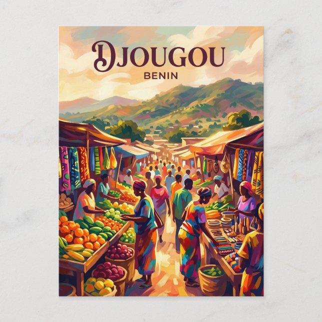 Djougou Market Benin Postcard (Front)