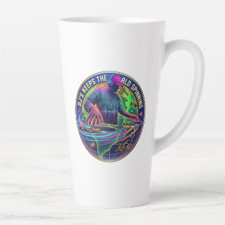 Dj's Keep The World Spinning Latte Mug