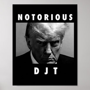 Djt Donald Trump Mug Shot Republican 2024 Maga  Poster