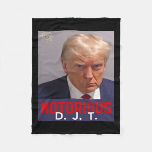 Djt - Trump Mug Shot - August 24 2023  Fleece Blanket