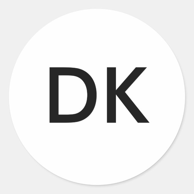 DK CLASSIC ROUND STICKER (Front)
