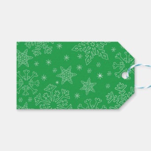 Dk Green Christmas BG Snowflake Boarder Clipart Th Gift Tags