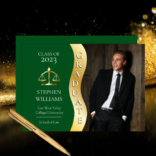 Dk Green   Gold Graduate Wave Law Justice Grad Announcement