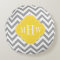 Dk Grey Lg Chevron Pineapple Quatrefoil 3 Monogram