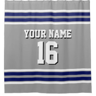Dk Grey with Navy White Stripes Sports Jersey