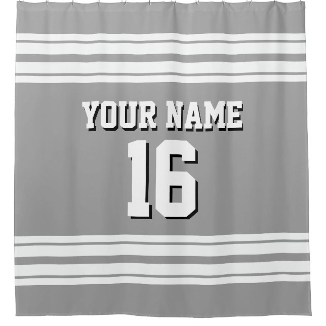 Dk Grey with White Stripes Sports Jersey (Front)