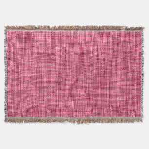 Dk Pink Faux Denim Texture Throw Blanket