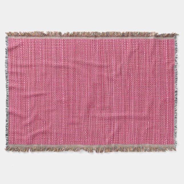 Dk Pink Faux Denim Texture  Throw Blanket (Front)