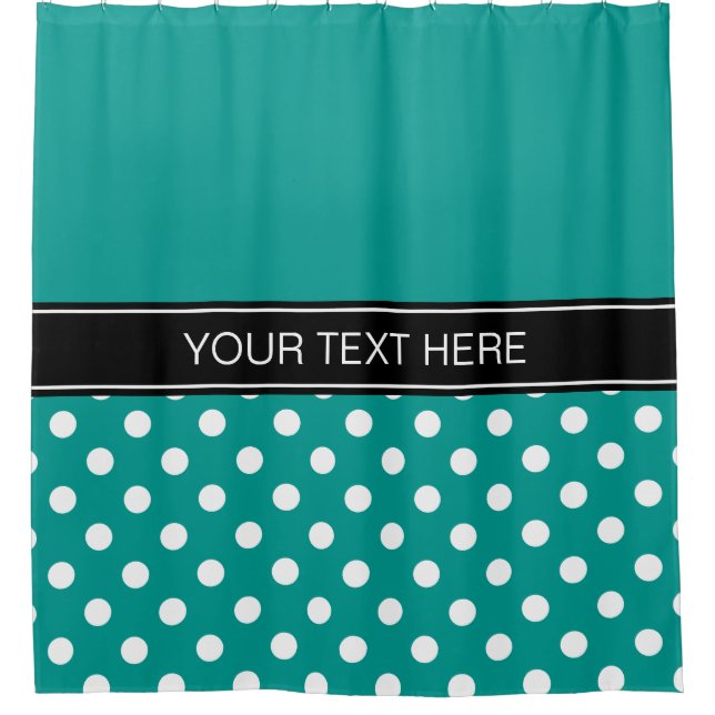 Dk Teal White LG Dot Black CB Name Monogram (Front)