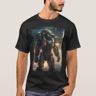 DKH138 Sci fi Graphic  Heroshell Battle Armor T-Shirt