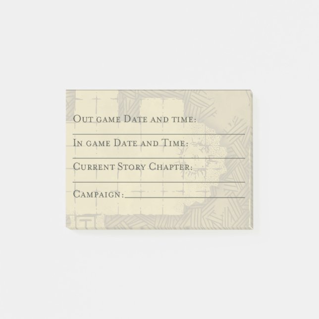 DM Graphic Post-it Organizer; Date, Time, Campaign Notes (Front)