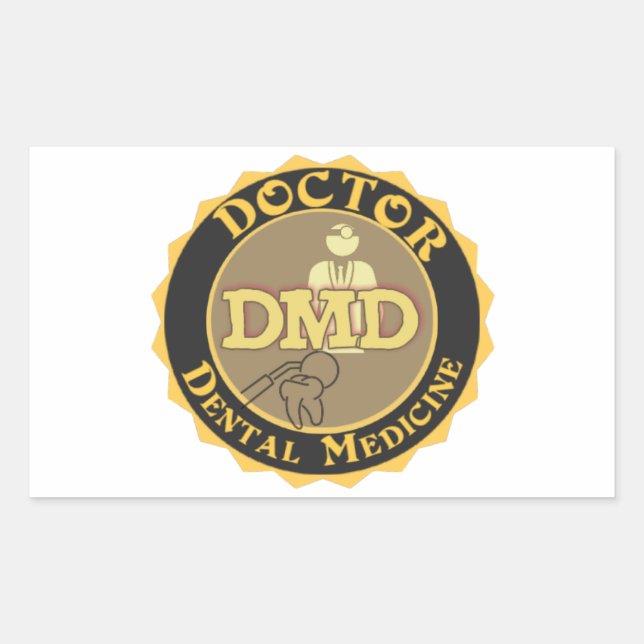 DMD DOCTOR OF DENTAL MEDICINE LOGO STICKER (Front)