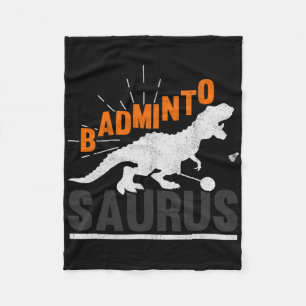 Dminto Saurus Rex Birdie Shuttle Dinosaur Dminton  Fleece Blanket