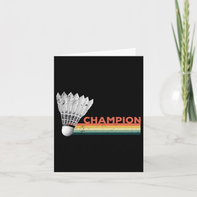 Dminton Player Champion  Card (Front)