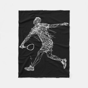 Dminton Player Drawing Shuttle Game For Boys 1  Fleece Blanket