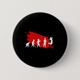 Dminton Player Evolution Funny Sports Coach Graphi 2 Inch Round Button