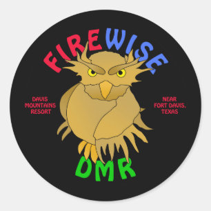 DMR Firewise Owl Stickers & more (black)