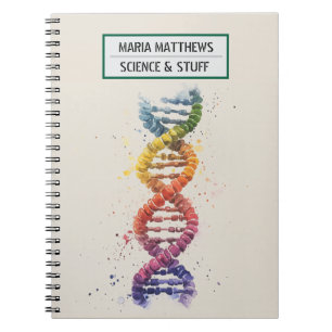 DNA And Science Spiral Photo Notebook