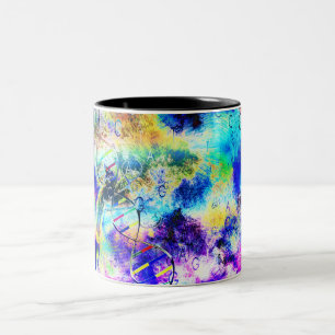 DNA art code Two-Tone Coffee Mug