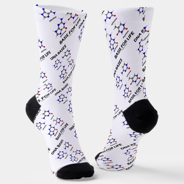 DNA Bases Basis For Life Molecular Structure Socks (Angled)