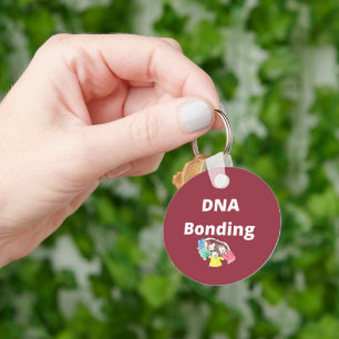 DNA Bonding Aluminum Circle Keychain