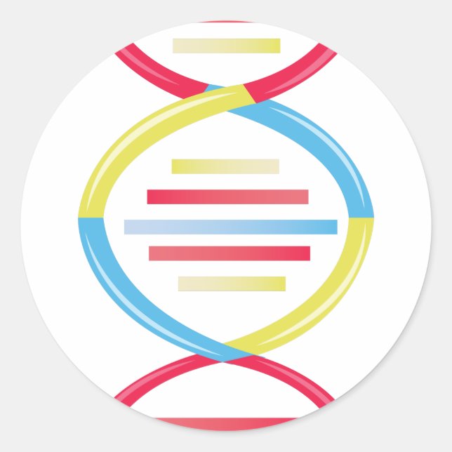 DNA Chain Classic Round Sticker (Front)