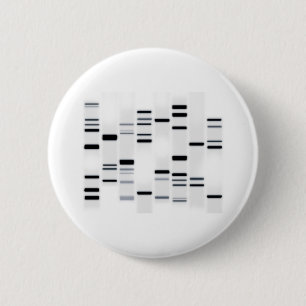 DNA Code Art Black on White 2 Inch Round Button