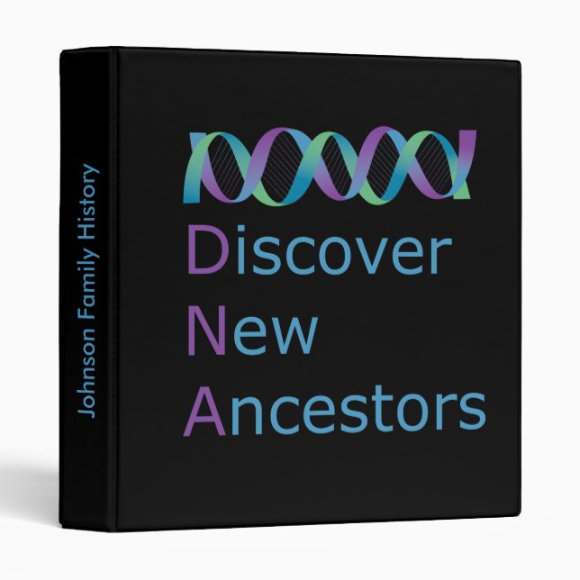 DNA Discover New Ancestors 1 Binder (Front/Spine)