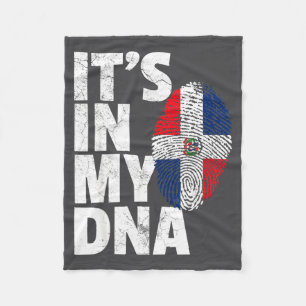 Dna Dominican Republic Flag Christmas Faith Design Fleece Blanket