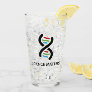 DNA Double Helix Design Drinking Glass