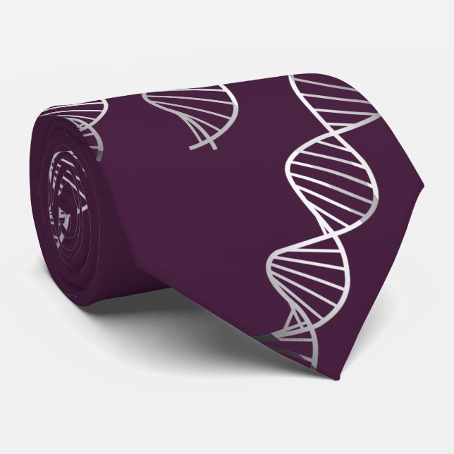 DNA Double Helix Graphic Your Choice of Colour Tie (Rolled)