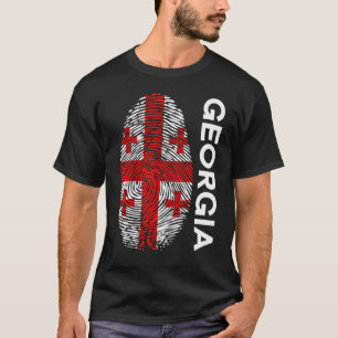Dna Fingerprint Flag Of Georgia T-Shirt