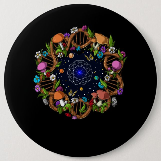 DNA Forest 6 Inch Round Button (Front)
