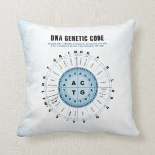 DNA Genetic Code Chart Throw Pillow