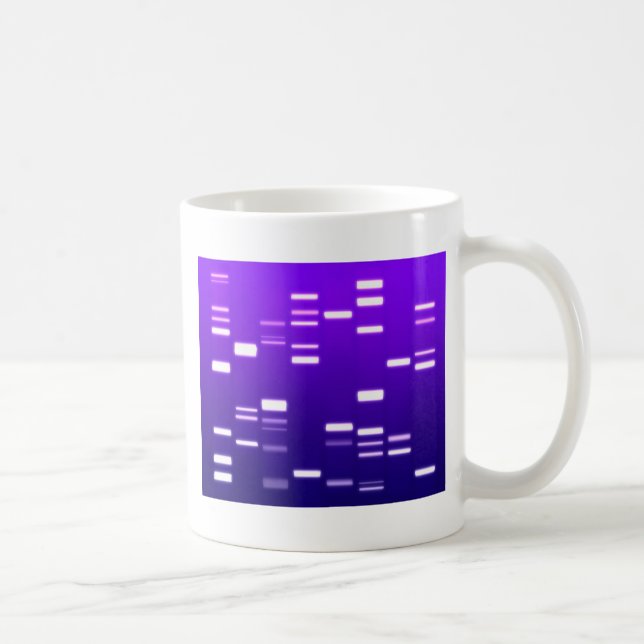 DNA Genetic Code Purple Coffee Mug (Right)