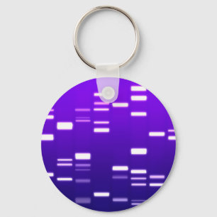 DNA Genetic Code Purple Keychain