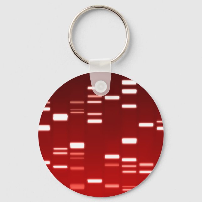 DNA Genetic Code Red Keychain (Front)