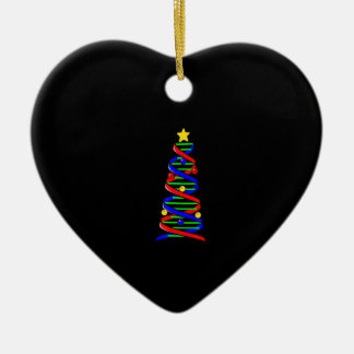 DNA Helix Christmas Tree Life Science Biology Ceramic Ornament