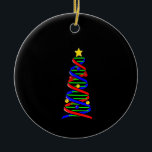 DNA Helix Christmas Tree Life Science Biology Ceramic Ornament<br><div class="desc">DNA Helix Christmas Tree Life Science Biology</div>
