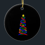 DNA Helix Christmas Tree Life Science Biology Ceramic Ornament<br><div class="desc">DNA Helix Christmas Tree Life Science Biology</div>