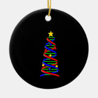 DNA Helix Christmas Tree Life Science Biology