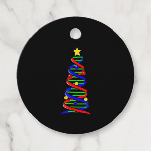 DNA Helix Christmas Tree Life Science Biology Favour Tags