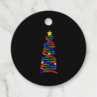 DNA Helix Christmas Tree Life Science Biology Favour Tags