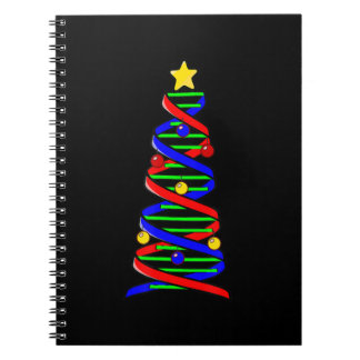 DNA Helix Christmas Tree Life Science Biology Notebook
